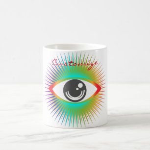 Niedliche Allsehende Alien Eye Thunder_Cove Kaffeetasse