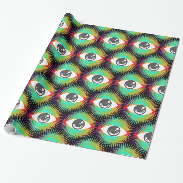 Niedliche Allseherische Alien Eyes Thunder_Cove Geschenkpapier (Ungerollt)
