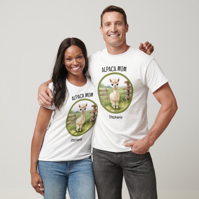 Niedliche Alpaca Mama oder Vater Tshirts Top Men W (Unisex)