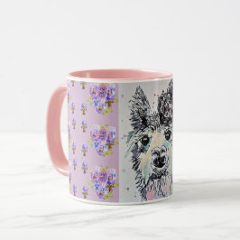 Niedliche Alpacca Llama lilac Tasse zur Aquarellma