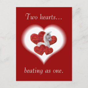 Niedliche Alpaka Baby Valentinstag Postkarte