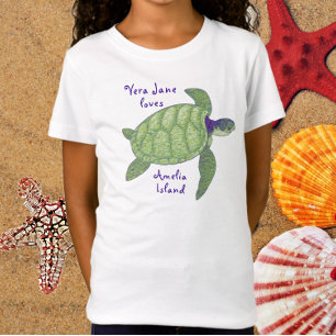 Niedliche Amelia Island Florida Sea Turtle T-Shirt