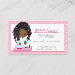 Niedliche American American Nail Tech Business Car Visitenkarte