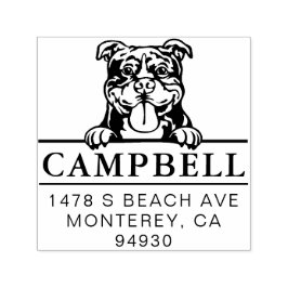 Niedliche American Bully Custom Dog Address Briefm Permastempel