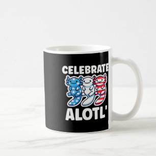 Niedliche amerikanische Axolotls 4. Juli Red White Kaffeetasse