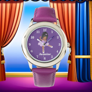 Niedliche amerikanische Ballermädchen Armbanduhr