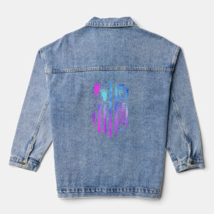 Niedliche amerikanische Flagge Patreotic Nicu Nurs Jeansjacke