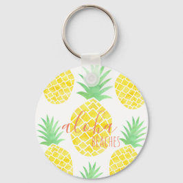 Niedliche Ananas Aloha Strände Schlüsselanhänger