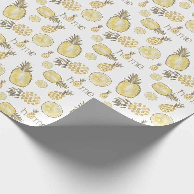 Niedliche Ananas Geschenkpapier (Ecke)