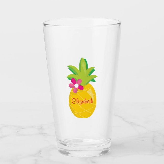 Niedliche Ananas Glas (Vorderseite)