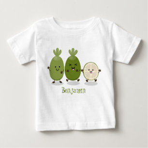 Niedliche Ananas guava feijoa Cartoon Illustration Baby T-shirt