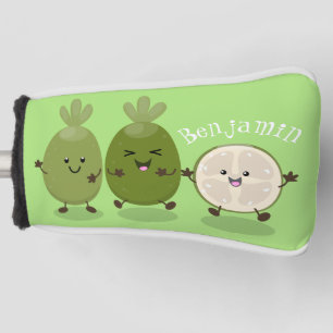 Niedliche Ananas guava feijoa Cartoon Illustration Golf Headcover