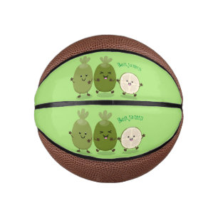 Niedliche Ananas guava feijoa Cartoon Illustration Mini Basketball