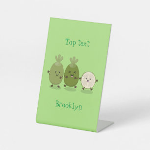 Niedliche Ananas guava feijoa Cartoon Illustration Sockelschild