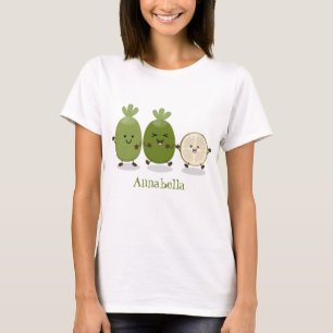 Niedliche Ananas guava feijoa Cartoon Illustration T-Shirt