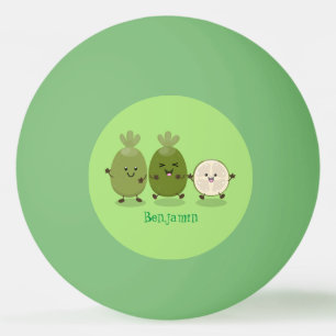 Niedliche Ananas guava feijoa Cartoon Illustration Tischtennisball