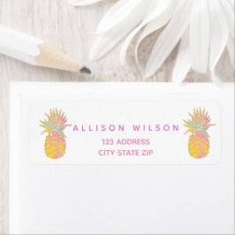 Niedliche Ananas in Pinks Gelb und Gold