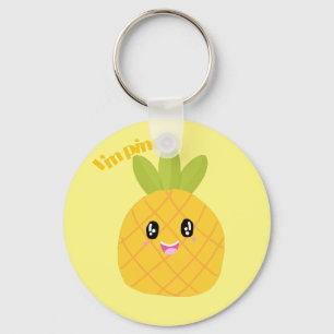Niedliche Ananas kawaii Schlüsselanhänger