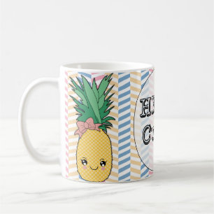 Niedliche Ananas Obst Kawaii Hallo Süsse Sommer Kaffeetasse