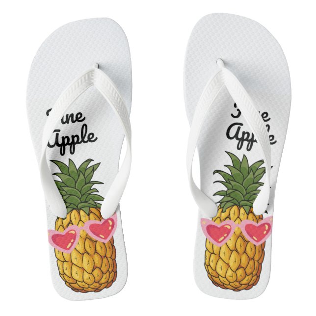 Niedliche Ananas-Sandalen, Ananas-Flip-Flops Flip Flops (Fußbett)