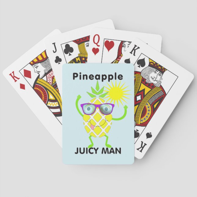 Niedliche Ananas Spielkarten (Rückseite)