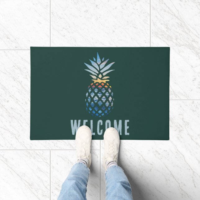 Niedliche Ananas Tropical Welcome Custom Fußmatte (Indoor)