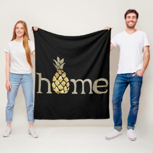 Niedliche Ananas-Wohngestaltung Fleecedecke