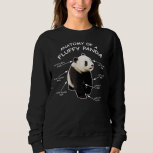 Niedliche Anatomie eines Fluffy Panda Baby Panda C Sweatshirt