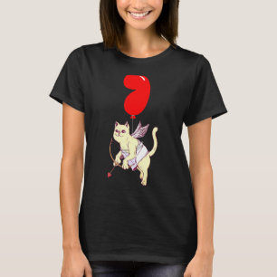 Niedliche Angel Katze 7. Geburtstag Kinder Ballon T-Shirt
