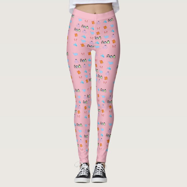 Niedliche animals/ABDL Leggings des erwachsenen (Vorderseite)