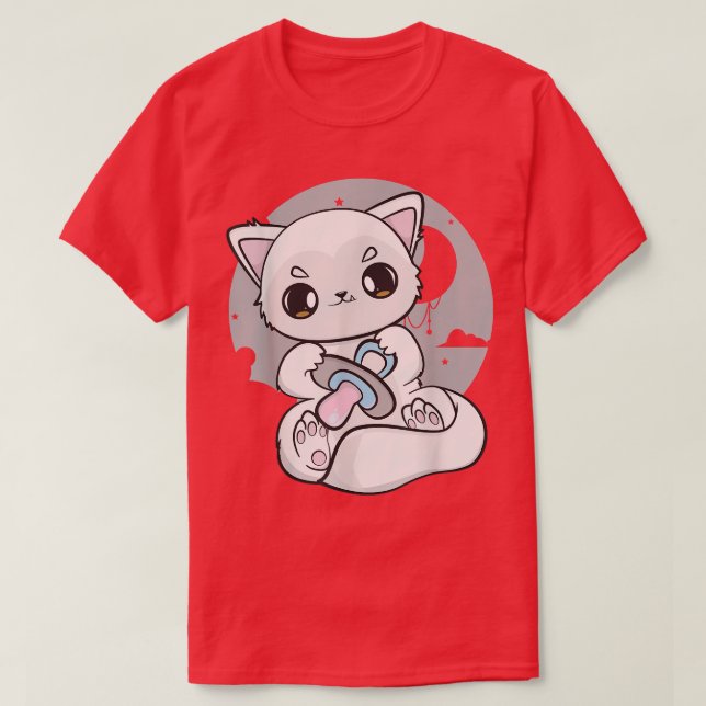 Niedliche Anime Arktis mit Soother und Kawaii Moon T-Shirt (Design vorne)