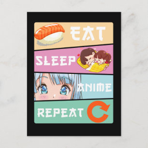 Niedliche Anime beobachten Girl Japan Comic Manga  Postkarte