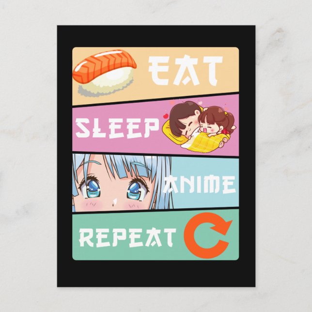 Niedliche Anime beobachten Girl Japan Comic Manga  Postkarte (Vorderseite)