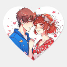 Niedliche Anime Boy und Girl Cuddling