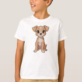 Niedliche Anime Dog Illustration mit Big Eyes T-Shirt