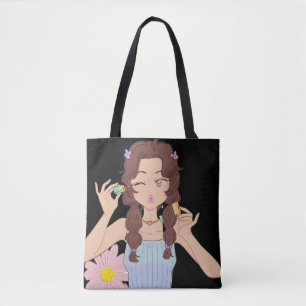 Niedliche Anime Girl Approxima Mascara Selbstver