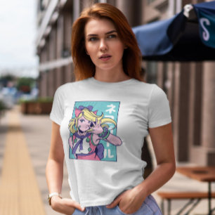 Niedliche Anime Girl Cat Ears T-Shirt