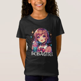 Niedliche Anime Girl Holding Bubble Tee