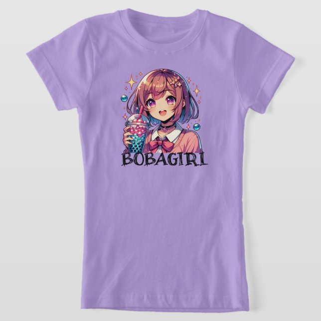 Niedliche Anime Girl Holding Bubble Tee (Ablage )