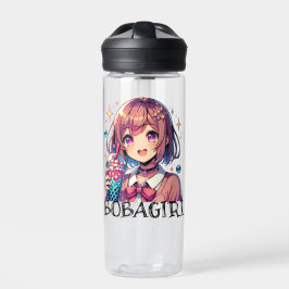 Niedliche Anime Girl Holding Bubble Tee Trinkflasche