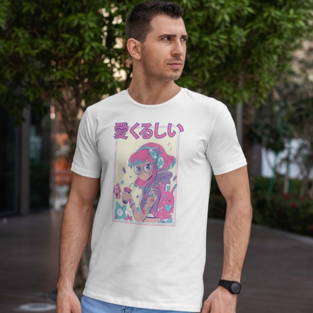 Niedliche Anime-Girl mit Brille T-Shirt (Von Creator hochgeladen)