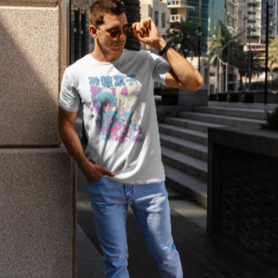 Niedliche Anime-Girl mit Plushie T-Shirt