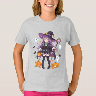 Niedliche Anime Witch Girl Halloween Kinder T - Sh T-Shirt