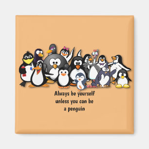 Niedliche animierte Pinguine Magnet