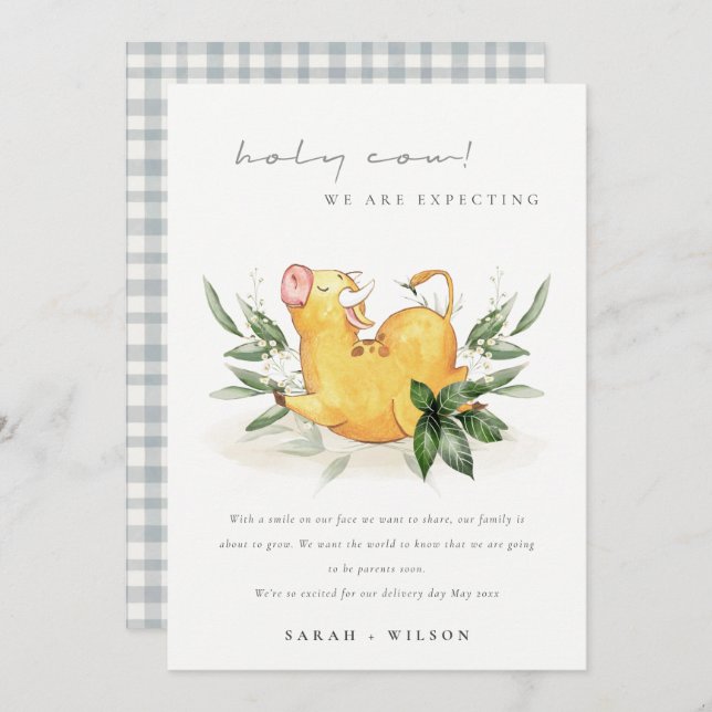 Niedliche Ankündigung der Schwangerschaft (Vorne/Hinten)