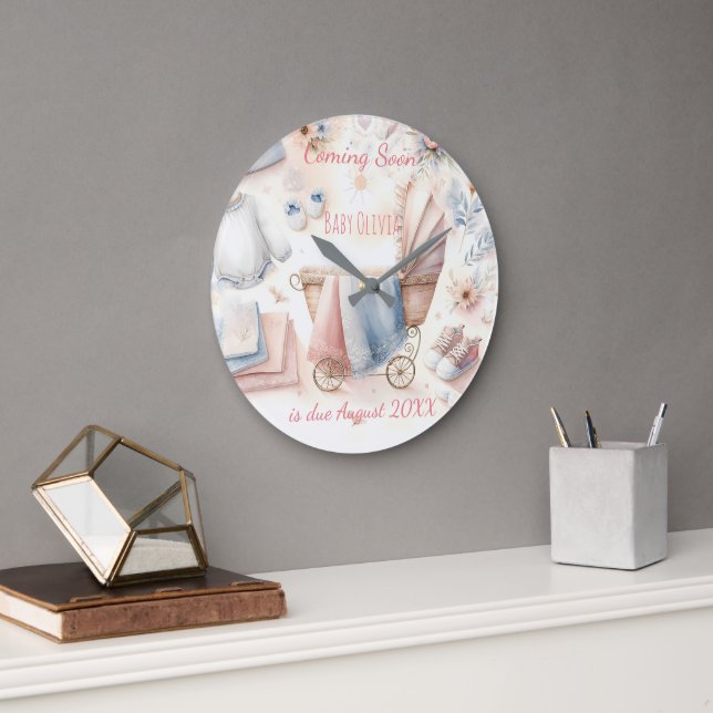Niedliche Ankündigung Große Wanduhr (Büro)
