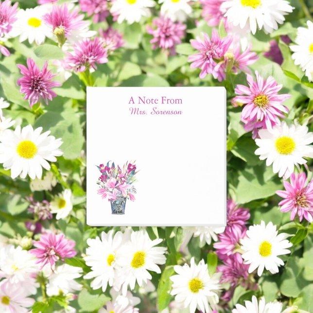 Niedliche Anmerkung aus Personalisierten Sticknoti Post-it Klebezettel (Adorable Personalized Sticky Notes. Great for teachers, your business or home office.)