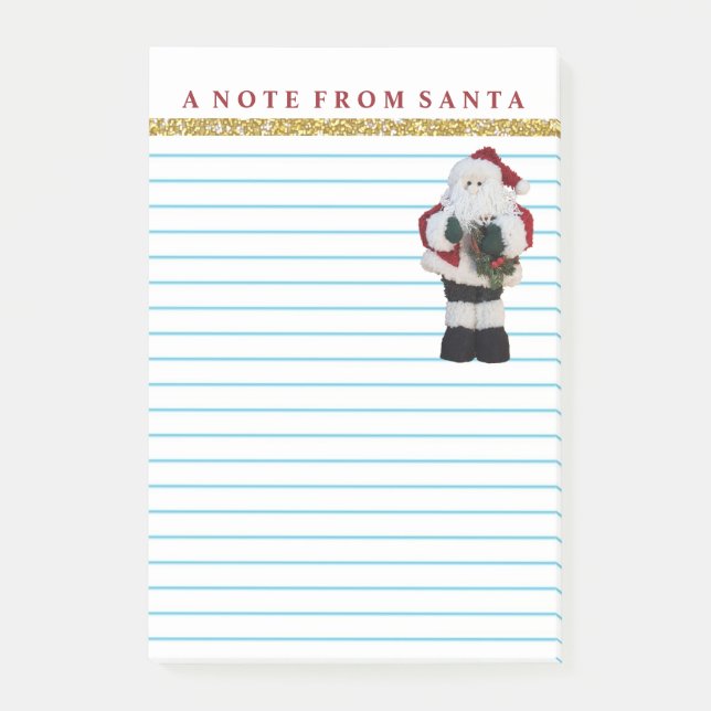 Niedliche Anmerkung von Weihnachtsmann Post-it Klebezettel (Vorderseite)