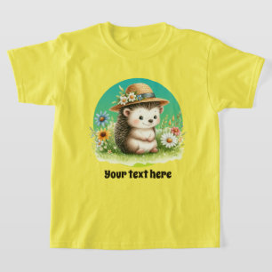 Niedliche, anpassbare Igel-Mädchen T-Shirt