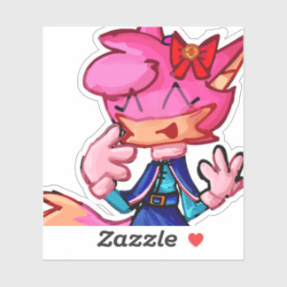 Niedliche Anthro Style Pink Animal Laptop Aufklebe Aufkleber